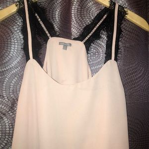 Nice soft pastel peach and black top